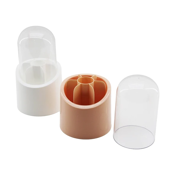 ELİS 7 BÖLMELİ KAPSÜL ORGANİZER PLASTİK HAZNE - KRİSTAL MİKA FANUS KAPAK (5250) ürün görseli 1