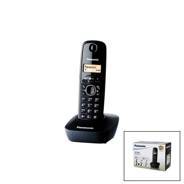 PANASONİC KX-TG1611 SİYAH - OVAL KABLOSUZ DİJİTAL TELSİZ TELEFON (5250) ürün görseli 1