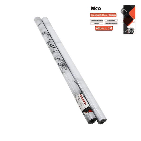 3MT X 60CM BEYAZ MERMER DESENLİ TEZGAH ÜSTÜ FOLYO STİCKER - DUVAR KAĞIT KENDİNDEN YAPIŞKANLI - EKO DEKORASYON - DAYANIKLI (5250) ürün görseli 1