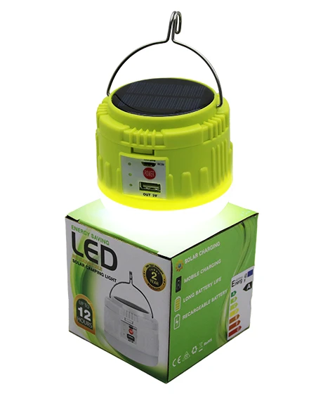 USB - SOLAR ŞARJLI ASKILI KAMP LAMBASI - POWERBANK (5250) ürün görseli 1