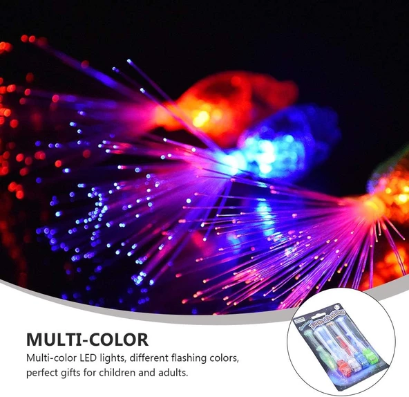 4'lü LED Işıklı Renkli Püskül - Resim 3
