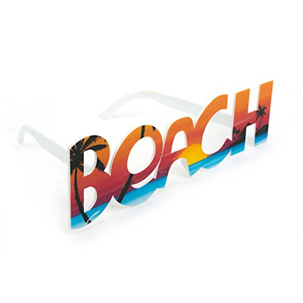 Beach Yazılı Parti Gözlüğü - Resim 4
