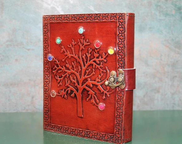 Taşlı Deri Defter Ksk3147 ürün görseli 1