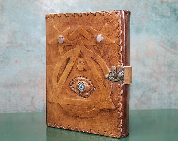Taşlı Deri Defter Ksk3152 ürün görseli 1