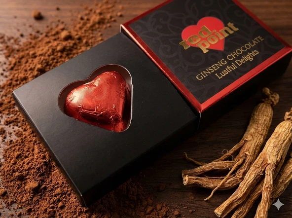 2 Adet Red Point Ginseng Çikolata Kadın ve Erkek Için Enerji Artırıcı ve Istek Uyandırıcı 2X12G Epimedyumlu Lüks Performanse Çikolata ürün görseli 1