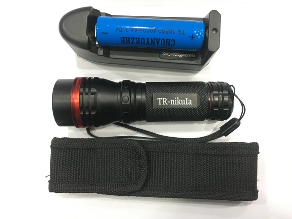 Beyaz Led Işıklı ,şarjlı Pil,şarj Cıhazlı El Fener 620 mirTD0012K-TDU-890 ürün görseli 1