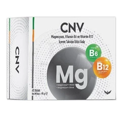 CNV Magnezyum Vitamin B6 ve Vitamin B12 60 Tablet ürün görseli 1