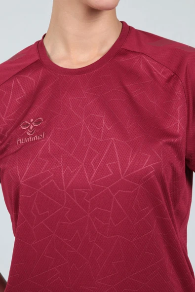 Hummel Dream Antrenman Tişört Bordo - Resim 7