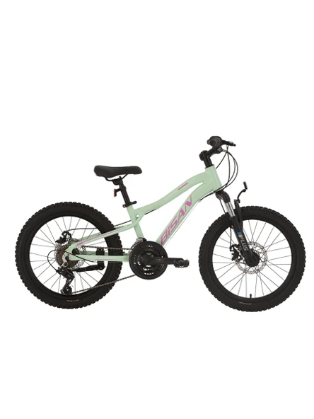 Bisan KDX 2500 Disk Fren 20 Jant Çocuk Bisikleti 28 Cm Kadro 21 Vites Mint Yeşil Pembe Beyaz ürün görseli 1