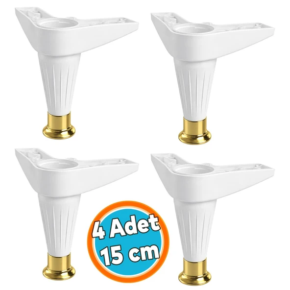 Mobilya Kanepe Baza TV Ünitesi Ayağı Plastik Ayarlanabilir Robot Süpürgeye Uygun (4 Adet) 15 CM ürün görseli 1