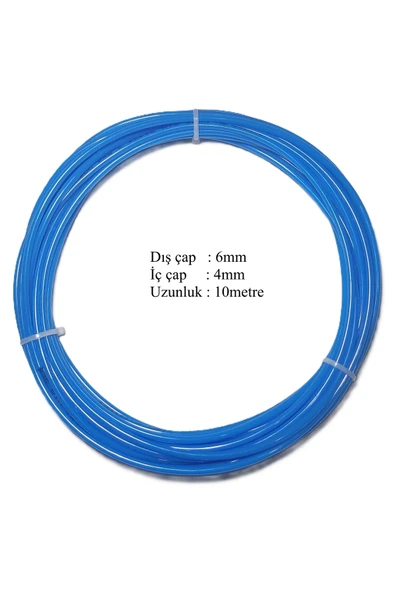 Sub Tech 6 X 4 mm (10 Metre) Pnömatik Poliüretan, Pnomatik PU, Kompresör HAVA HORTUMU ürün görseli 1