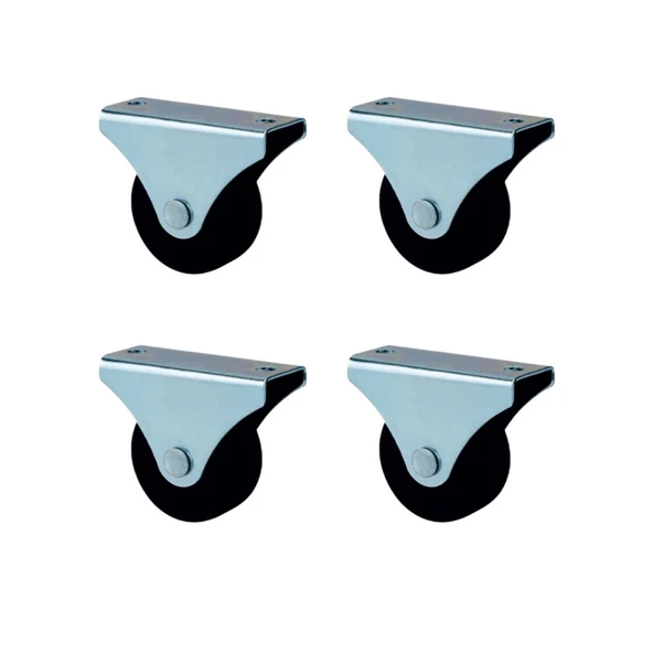 Furç Sabit Teker - 56MM - Siyah HKS231 - 4 Adet ürün görseli 1
