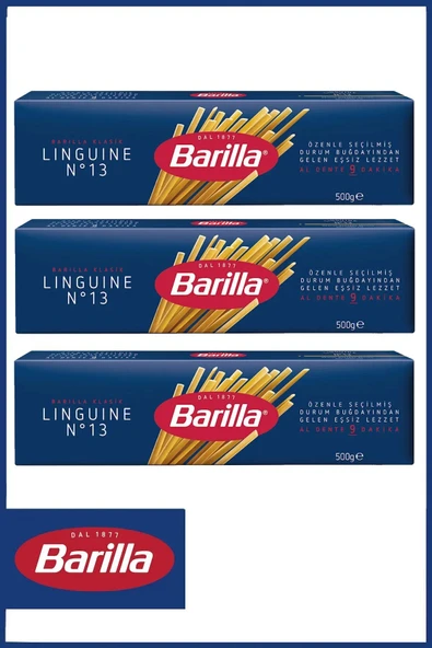 Barilla Linguine (YASSI) Spagetti Makarna No.13 500 gr X 3 Adet ürün görseli 1