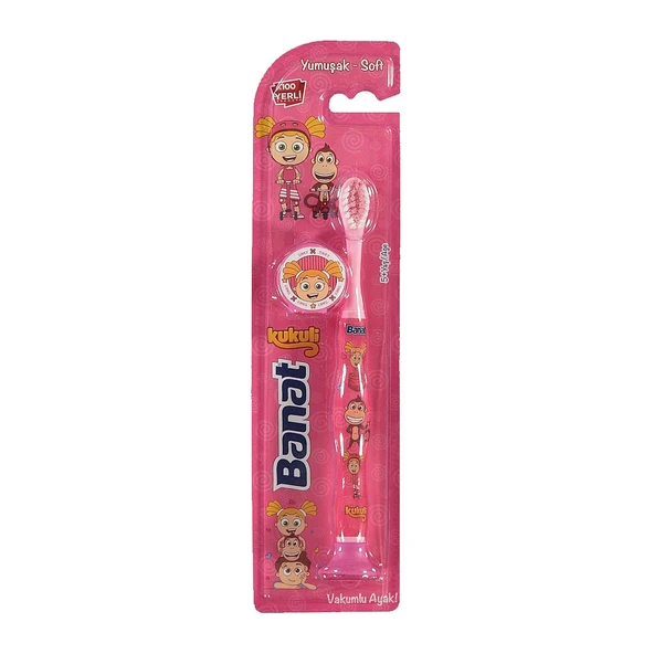 Banat Kukuli 5+ Yaş Pembe Yumuşak Diş Fırçası ürün görseli 1