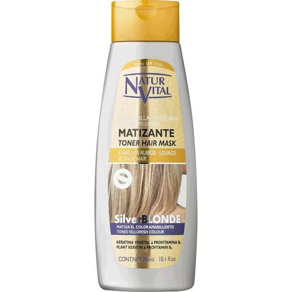 Natur Vital Silver Blueberry Turunculaşma Karşıtı Mor Saç Kremi Tüm ve Sarı Saç 300ml Doğal Cila ürün görseli 1
