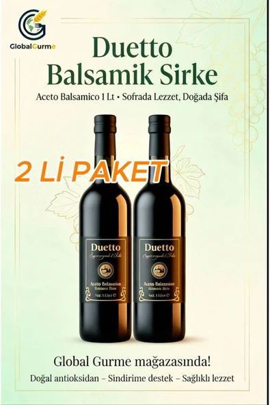 Duetto Balsamik Sirke (Aceto Balsamico italyan balzamik sirke ) 1 Lt x 2 Adet – İkili Paket ürün görseli 1