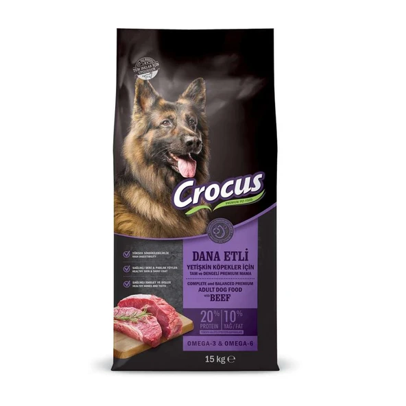 Crocus Dana Etli Yetişkin Köpek Maması 15 kg ürün görseli 1