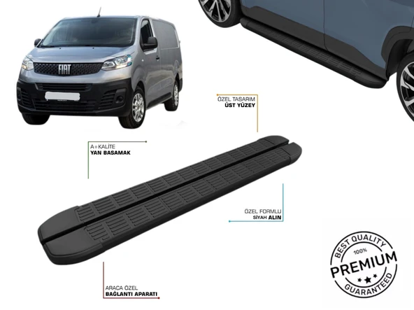 FIAT SCUDO 2022 2023 2024 2025 2026 SLN SİYAH YAN BASAMAK ürün görseli 1