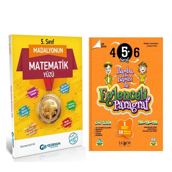 Gezegen 5. Sınıf Madalyonun Matematik Yüzü ve Lodos Eğlenceli Paragraf Soru Bankası Seti 2 Kitap ürün görseli 1