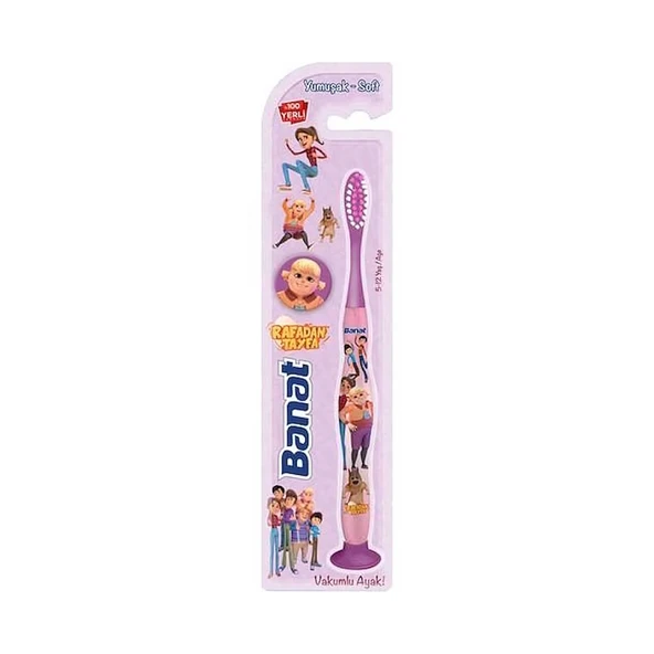 Banat Rafadan Tayfa 5-12 Yaş Pembe Yumuşak Diş Fırçası ürün görseli 1