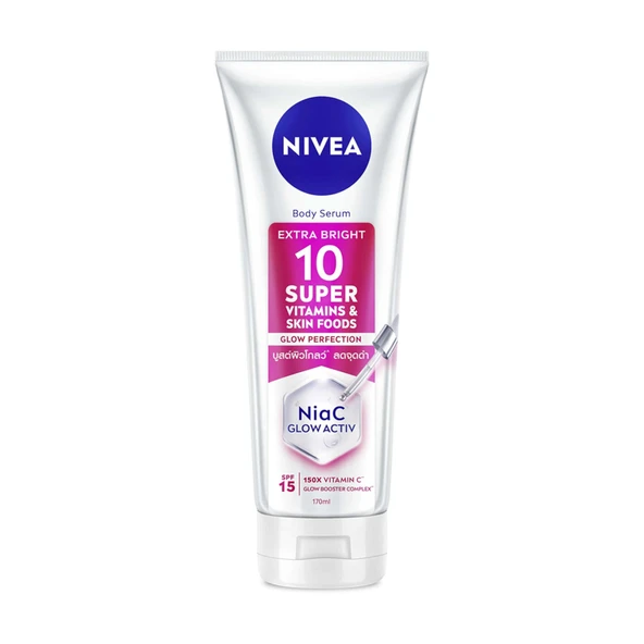 Nivea NiaC Glow Activ Süper 10 Mükemmel Aydınlık Vücut Serumu 170 ml ürün görseli 1
