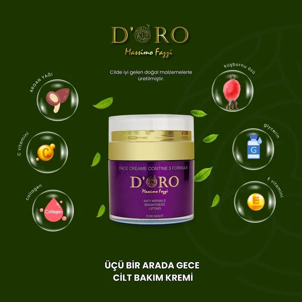 D'oro Gece ve Gündüz Cilt bakım seti - Resim 5