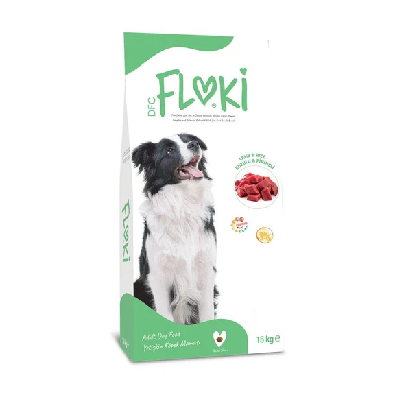Floki Kuzulu ve Pirinçli Yetişkin Köpek Maması 15 Kg ürün görseli 1