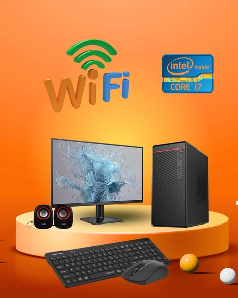DAGMOR 400W BN2015169 H61 ANAKART İNTEL İ7 3 4GB RAM 120GB SSD 27' MONİTÖR WİFİ KABLOSUZ SET ürün görseli 1