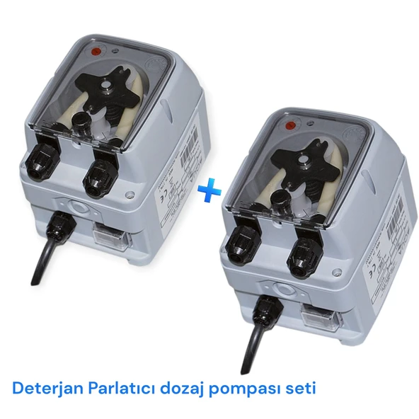 AQUA Endüstriyel Bulaşık Makinesi Deterjan + Parlatıcı Dozaj Pompası, seti ürün görseli 1