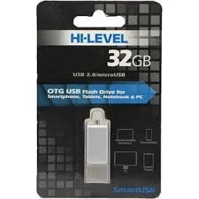 HI LEVEL 32 GB USB 2.0 MİCRO USB FLASH BELLEK SİYAH  RENK ürün görseli 1