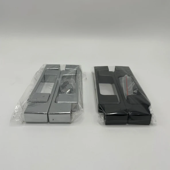 DUŞAKABİN METAL GÖRÜNÜMLÜ KARE PLASTİK KULP ürün görseli 1