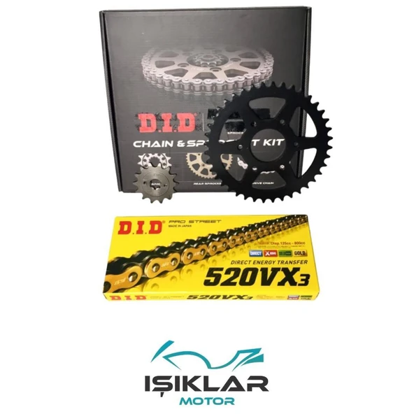 BAJAJ PULSAR 200 DİD ZİNCİR DİŞLİ SETİ ürün görseli 1