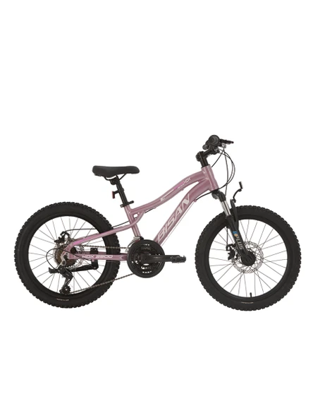 Bisan KDX 2500 Disk Fren 20 Jant Çocuk Bisikleti 28 Cm Kadro 21 Vites Metalik Pembe Beyaz ürün görseli 1