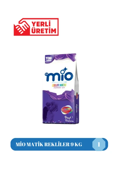 Mio toz deterjan MATİK RENKLİLER 9 KG ürün görseli 1