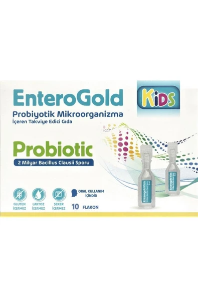 Enterogold Kids Probiotic 2 Milyar 10 Flakon ürün görseli 1