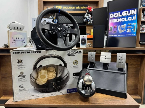 Thrustmaster T300RS GT Direksiyon Seti + Thrustmaster TH8A Vites (İKİNCİ EL) ürün görseli 1