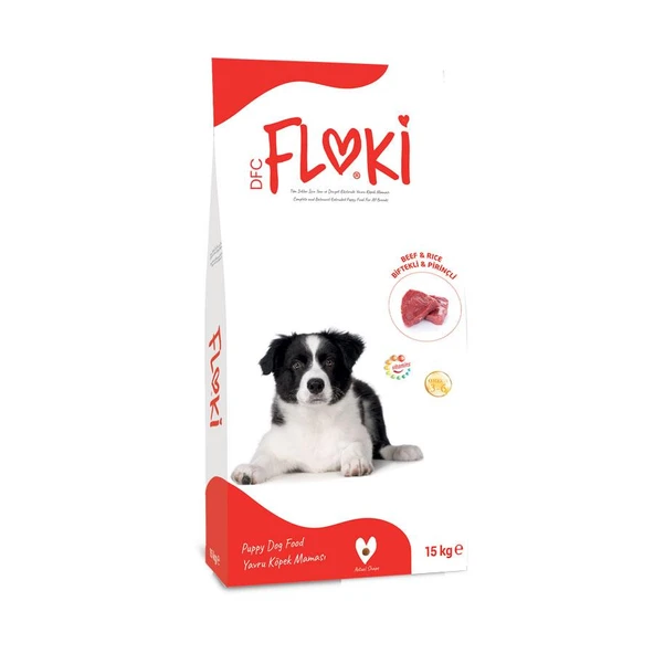 Floki Biftekli ve Pirinçli Yavru Köpek Maması 15 Kg ürün görseli 1