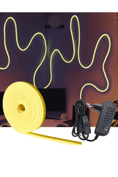 Neon Esnek Şerit Led 5 Metre + 220 Volt Fiş ürün görseli 1