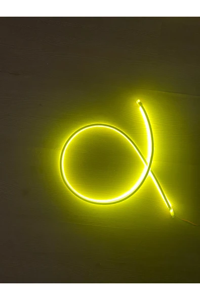 Neon LİME Sarı 12W Neon LED Aydınlatma | Esnek Neon Şerit LED | Dekoratif Işık ürün görseli 1