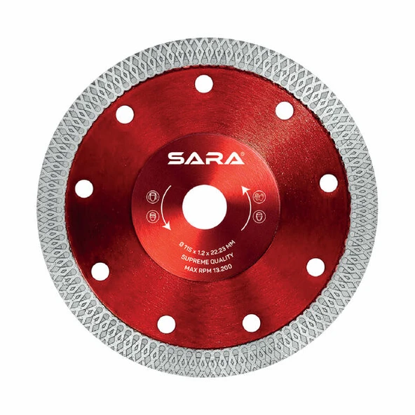 SARA S519 Turbo Hassas Mermer Kesme Diski - 115 mm ürün görseli 1