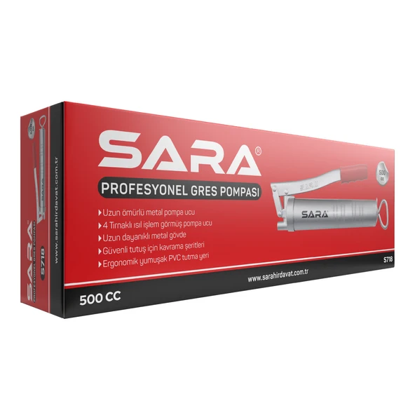SARA S718 Profesyonel Gres Pompası - 500 CC - Resim 2