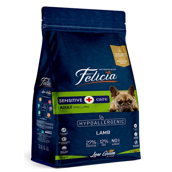 Felicia 3 Kg Yetişkin Kuzulu Small/Mini Az Tahıllı HypoAllergenic Köpek Maması ürün görseli 1