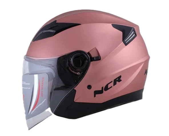 KASK ÇENESİZ VİZÖRLÜ NCR 708 ECE BELGELİ  - ROSE GOLD ROSE GOLD ürün görseli 1