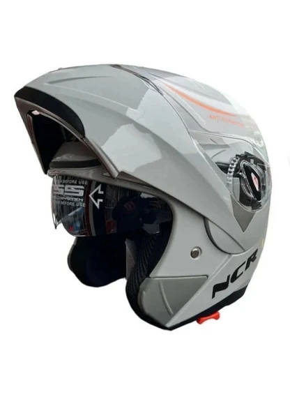 MOTOR KASK ÇENE AÇILIR GÖZLÜKLÜ NCR - 158 - COOL GRİ COOL GRİ ürün görseli 1