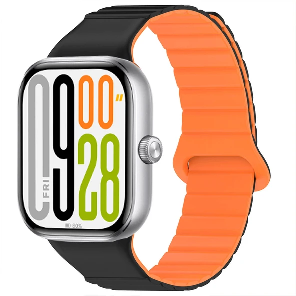 Redmi Watch 5 Uyumlu Kordon Yumuşak Silikon Kordon Güçlü Manyetik Strap Kayış  Siyah ürün görseli 1