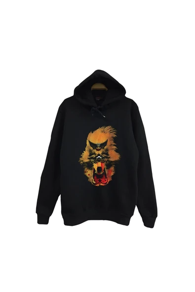 fame-stoned Buck Tick - Darker Than Darkness Albüm Baskılı Unisex %100 Pamuk Kapüşonlu Siyah Sweatshirt ürün görseli 1