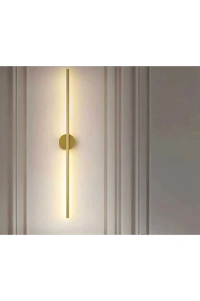 Modern Pilli Aplik Tak Çalıştır Kablosuz Ledli Aplik Eskitme Gold Pil Dahildir 70cm ürün görseli 1