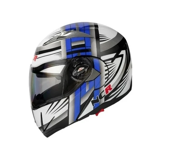 MOTOR KASK ÇENE AÇILIR GÖZLÜKLÜ NCR - 158 - MAVİ MAVİ ürün görseli 1