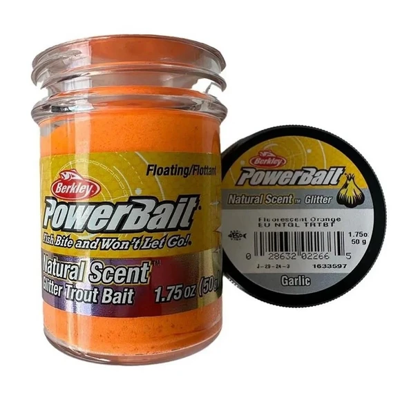 Berkley Powerbait Naturel Garlic Simli Alabalık Hamuru Orange Fluo Orange ürün görseli 1