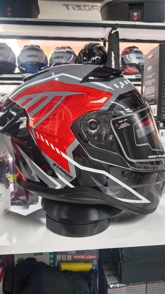 ARWİC AR939 PRO RED FULL FACE KASK SİYAH KIRMIZI ürün görseli 1